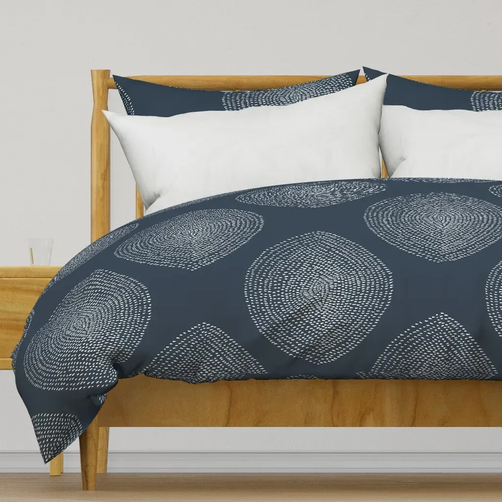 Jumbo Stripy Boho Drop Duvet Cover - White product