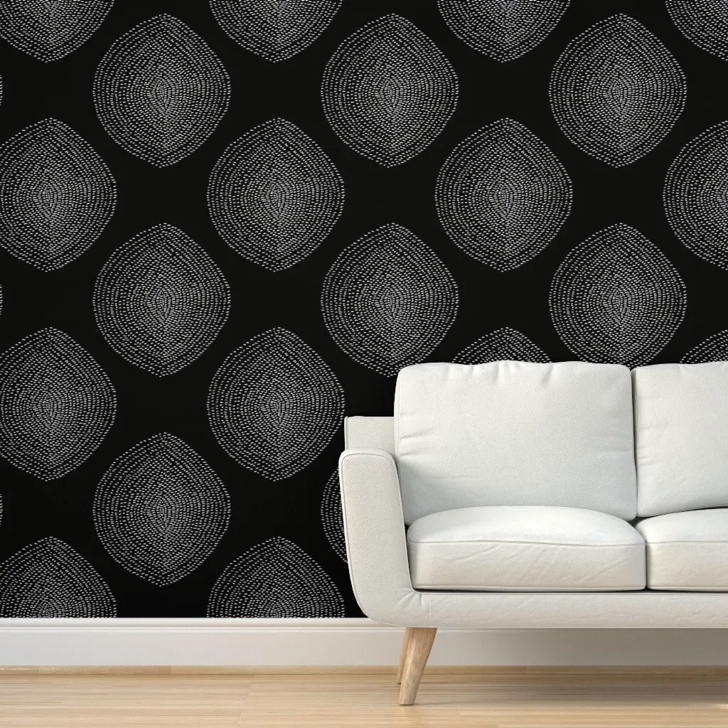 Jumbo Stripy Boho Drop Peel and Stick Wallpaper - Black, White product