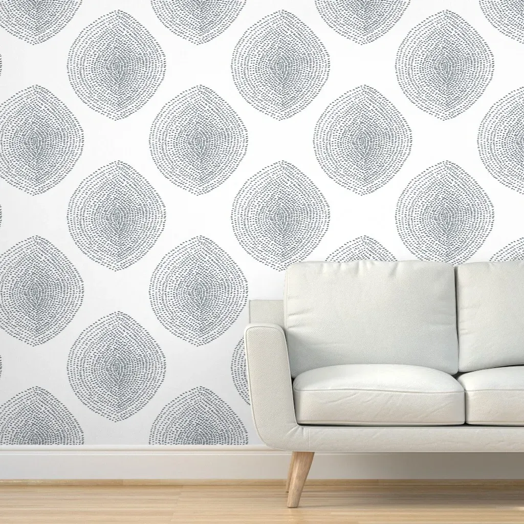 Jumbo Stripy Boho Drop Peel and Stick Wallpaper - Navy, White product