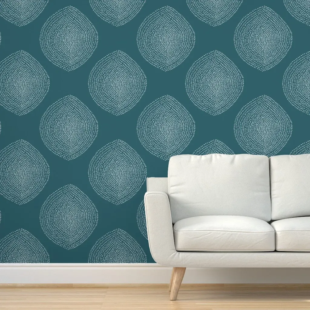 Jumbo Stripy Boho Drop Peel and Stick Wallpaper - Teal product