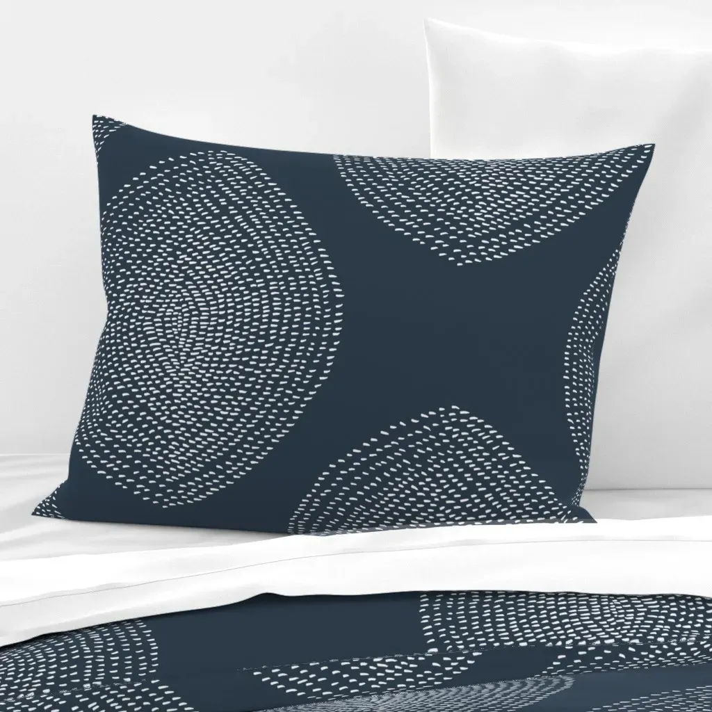 Jumbo Stripy Boho Drop Standard Knife Edge Pillow - White, Cotton Sateen product