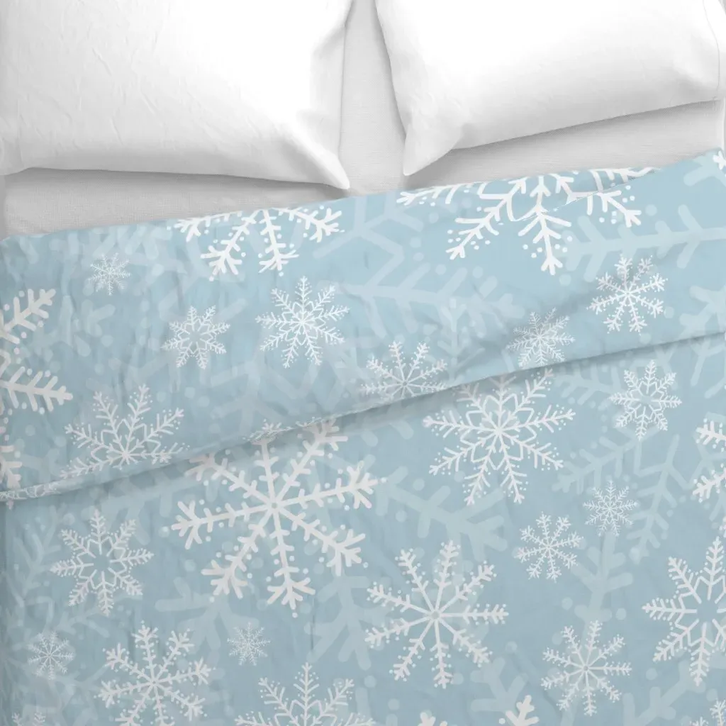 Jumbo Stylised Layered Duvet Cover - White alternate view