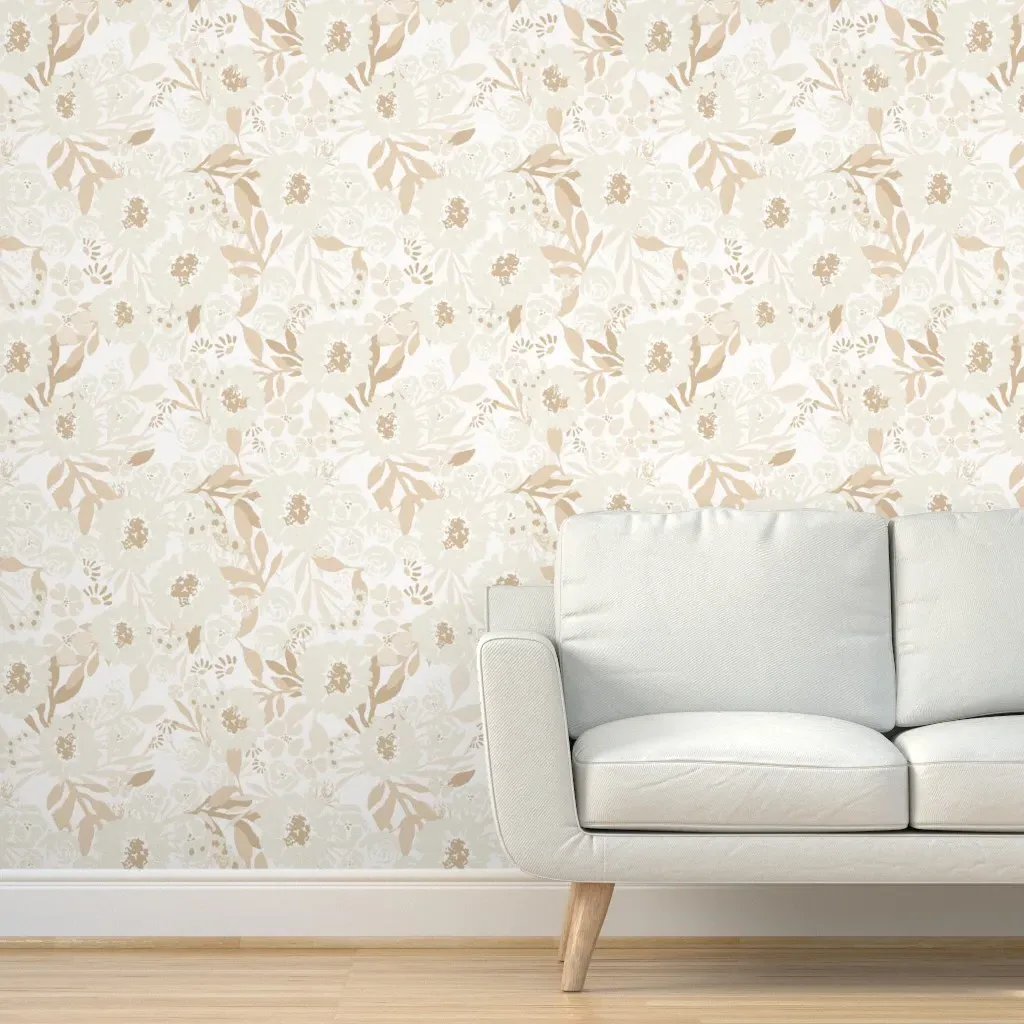Jumbo Sunflower Floral Peel and Stick Wallpaper - Off-White product