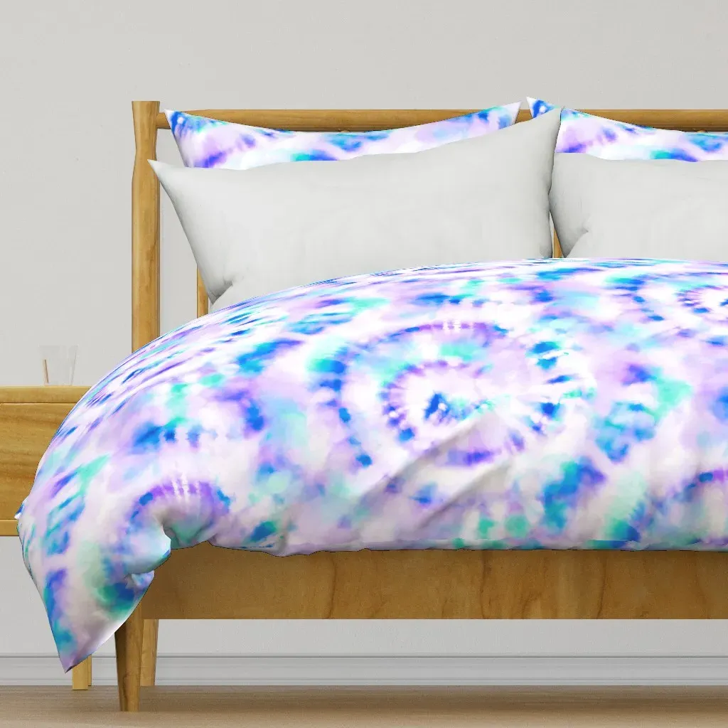 Jumbo Tie Dye Duvet Cover - Light Blue product