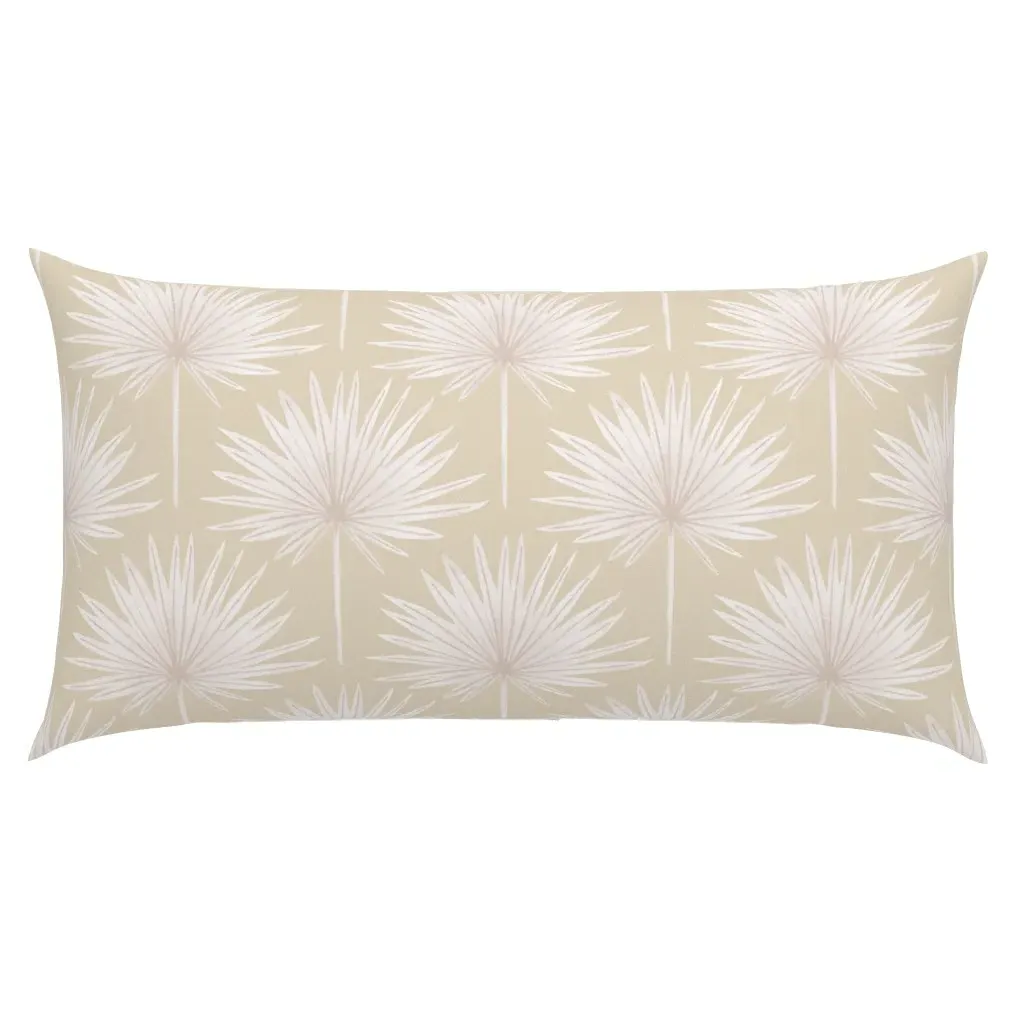 Jumbo Watercolor Palm Leaves King Pillow Sham - Off-White product