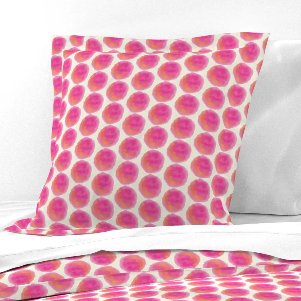 Jumbo Watercolor Spots Euro Pillow Sham - Pink product