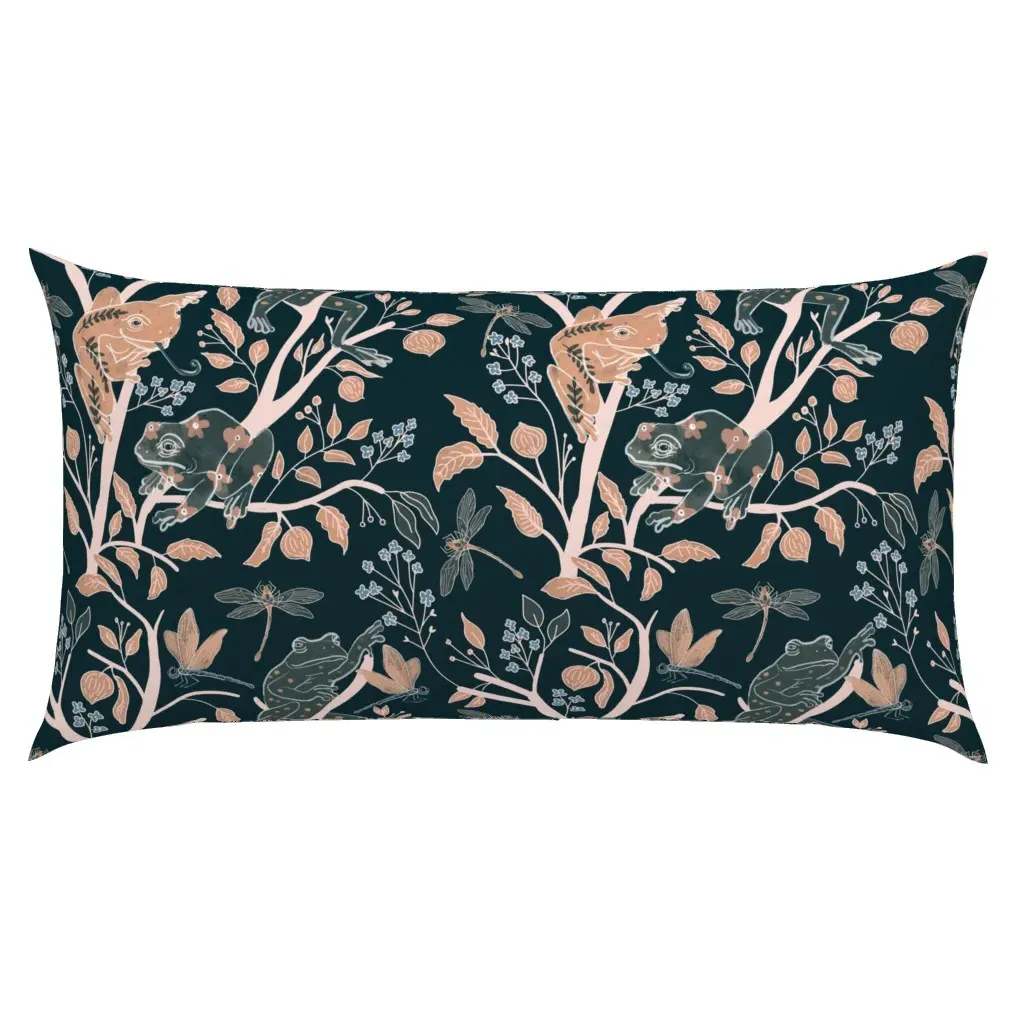 Jumping Frogs King Pillow Sham - Teal product