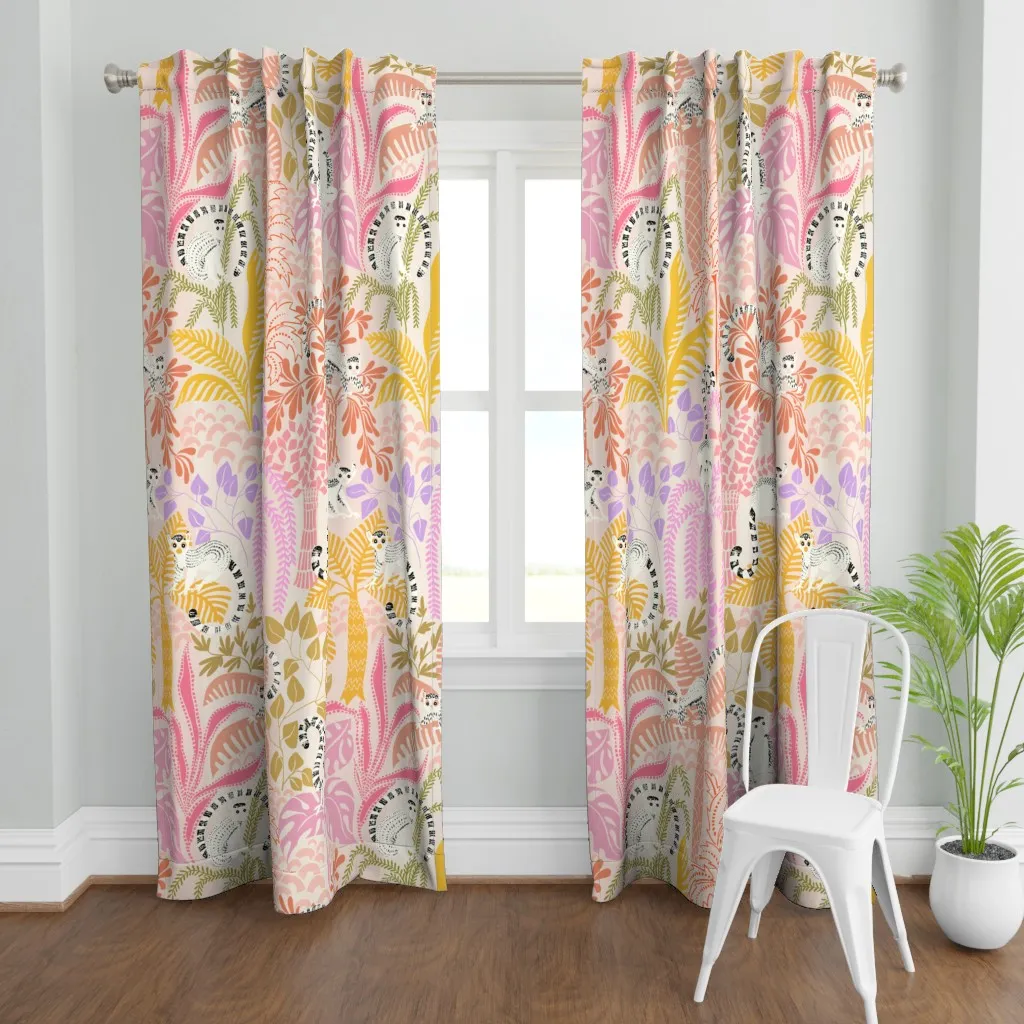 Jungle Adventure Sunny Curtain Panel - Pink product