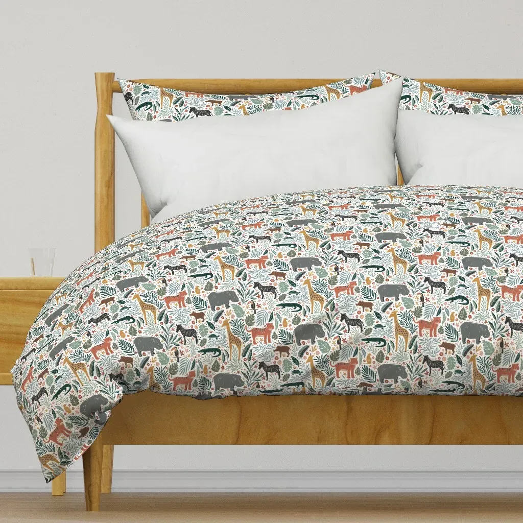 Jungle Animal Friends Duvet Cover - Green product