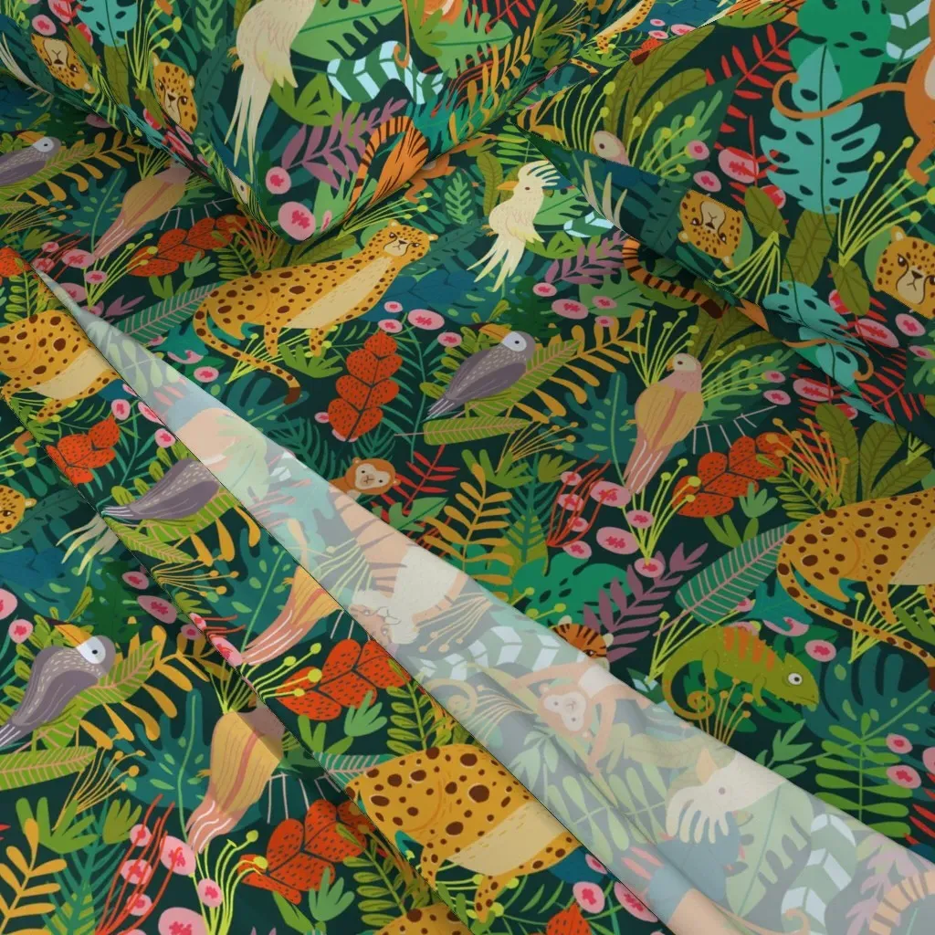 Jungle Animals Twin Sheet Set - Orange alternate view
