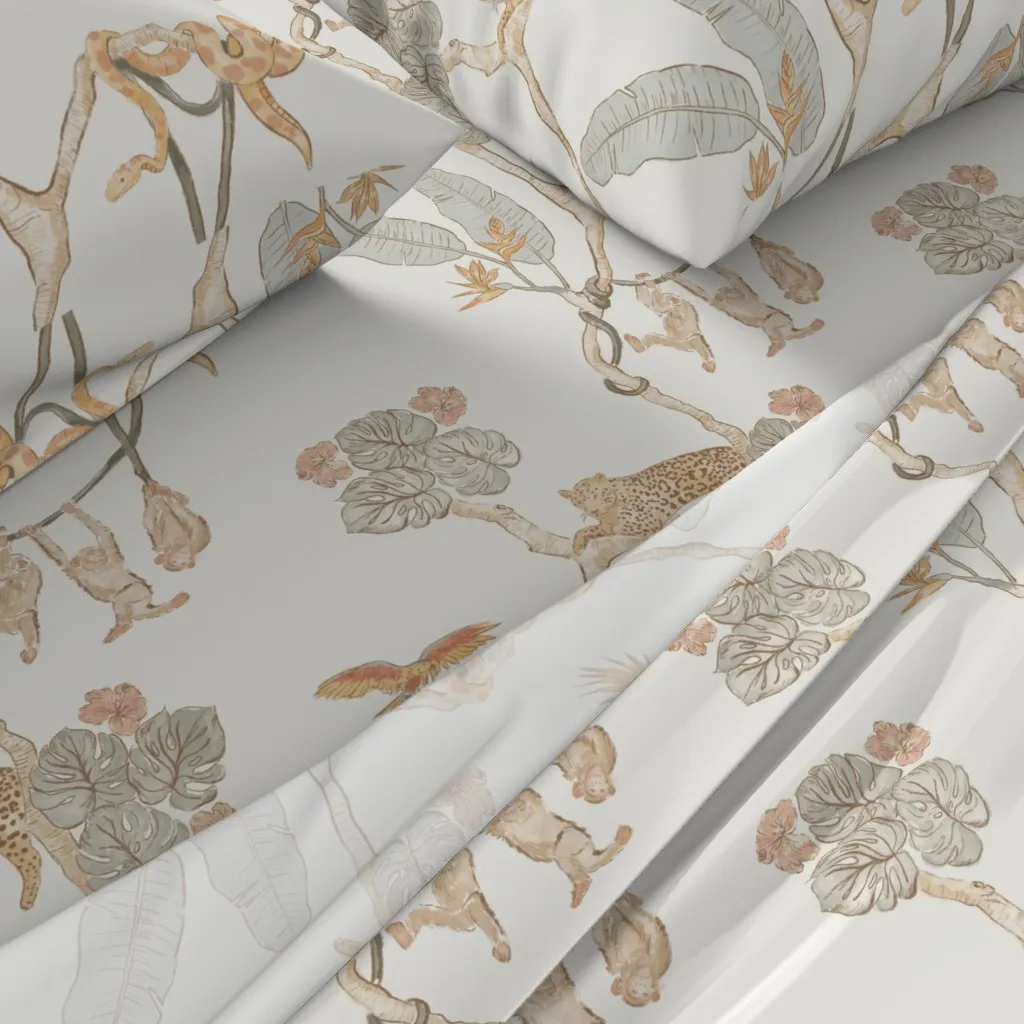 Jungle Canopy Soiree Full Sheet Set - Beige alternate view