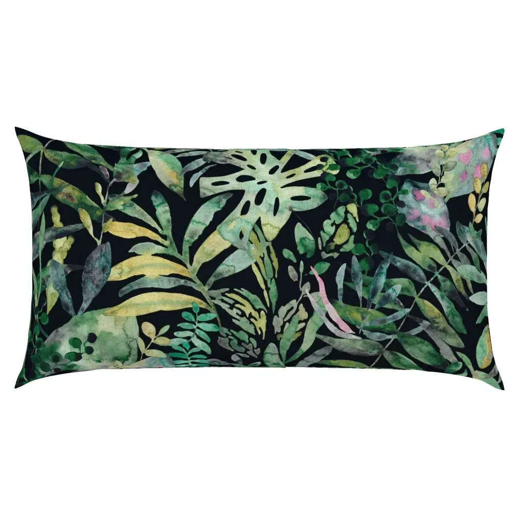 Jungle Moody Tropical Flora King Size Pillow Sham - Green product