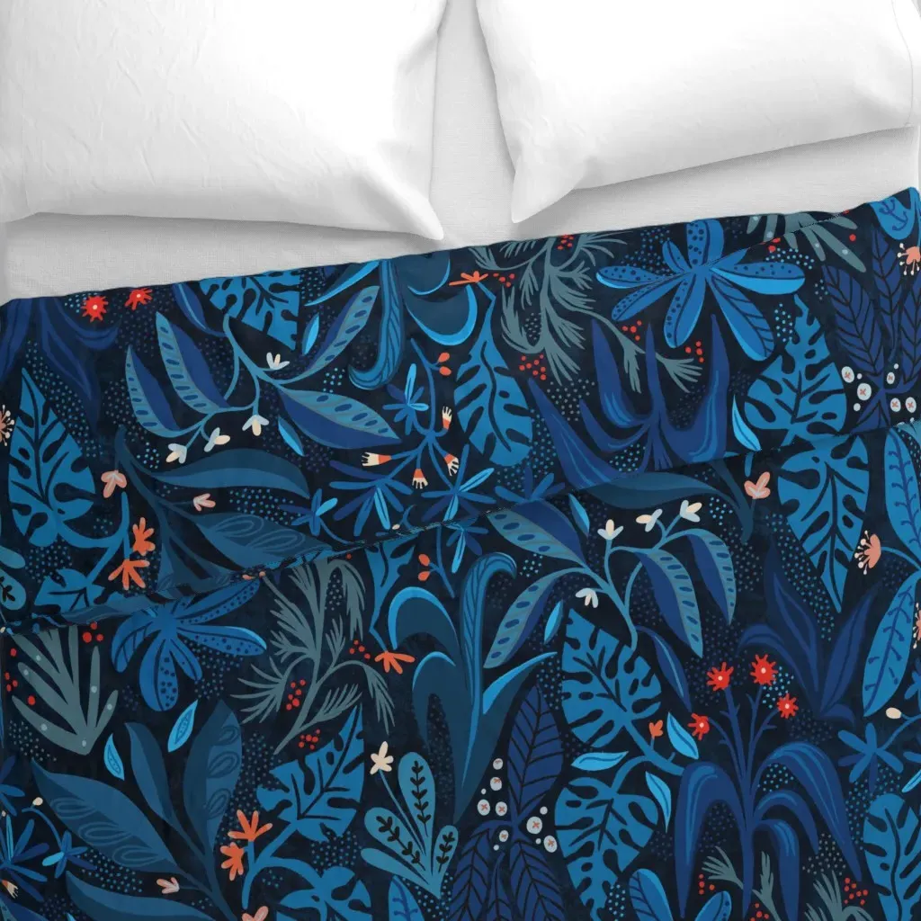 Jungle Nights Duvet Cover - Dark Blue alternate view