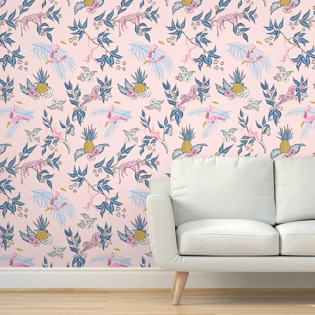 Jungle Toile Peel and Stick Wallpaper - Multicolour product