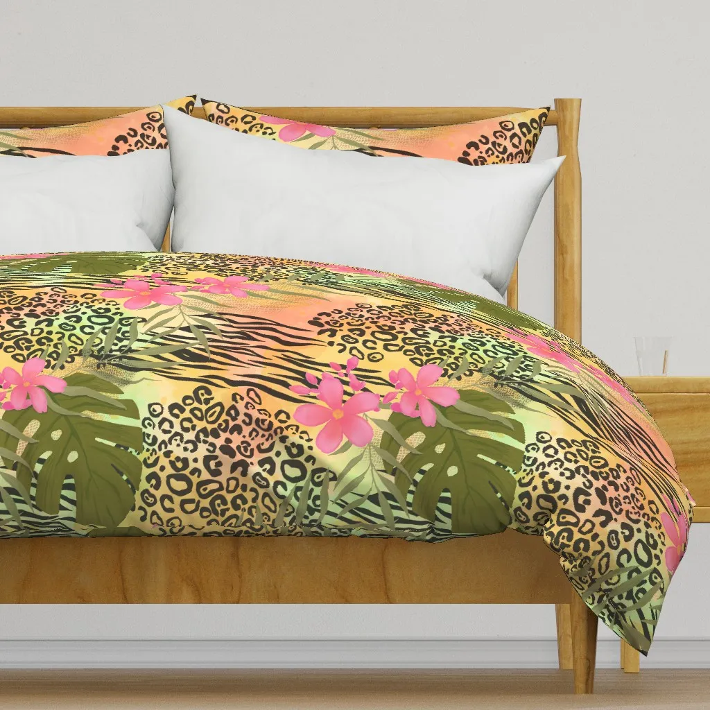 Junglin Large Print Duvet Cover - Orange product