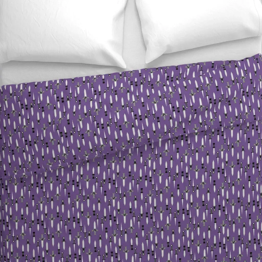 Just Daggers Duvet Cover - Purple alternate view