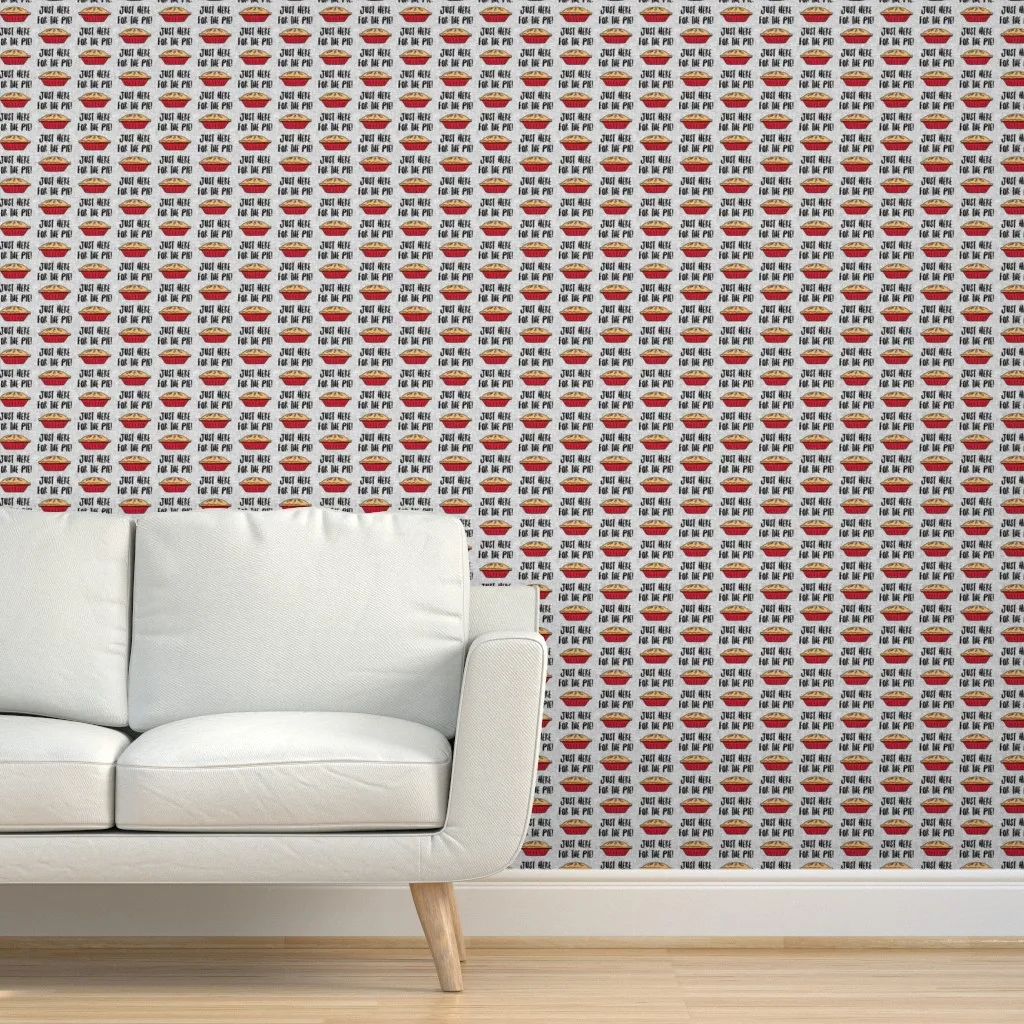 Just Here For The Pie Peel and Stick Wallpaper - Grey product
