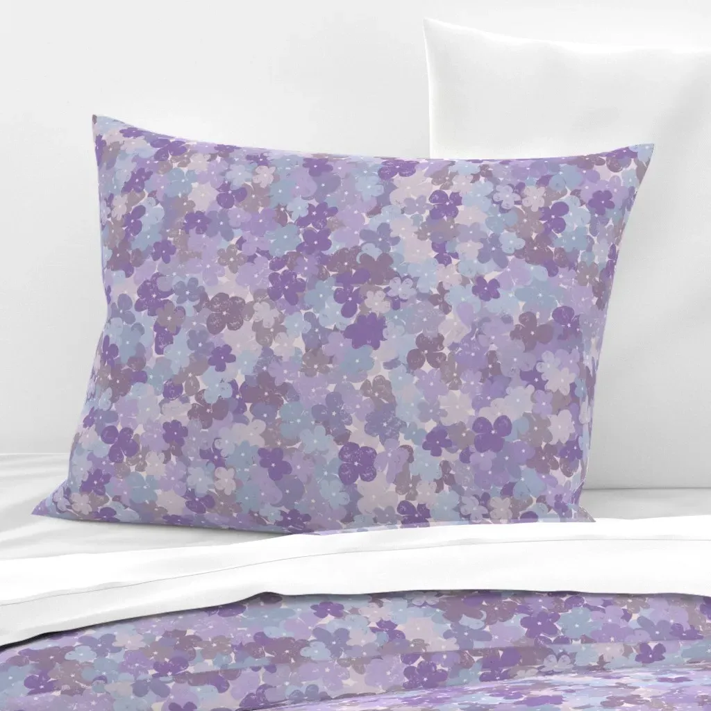 Just Hydrangea Standard Knife Edge Pillow - Lavender, Cotton Sateen product