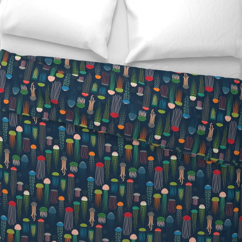 Just Jellies Jellyfish Duvet Cover - Teal alternate view