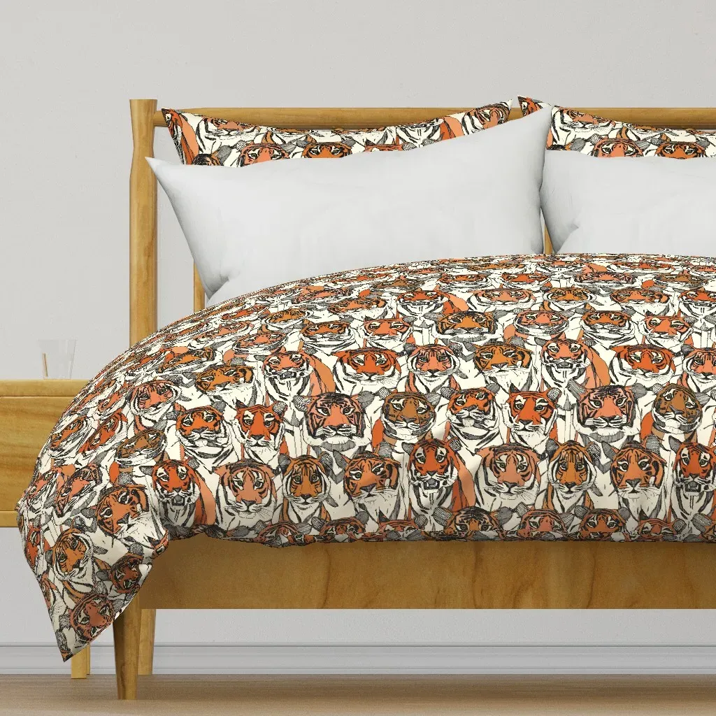Just Tigers Col Duvet Cover - Orange product