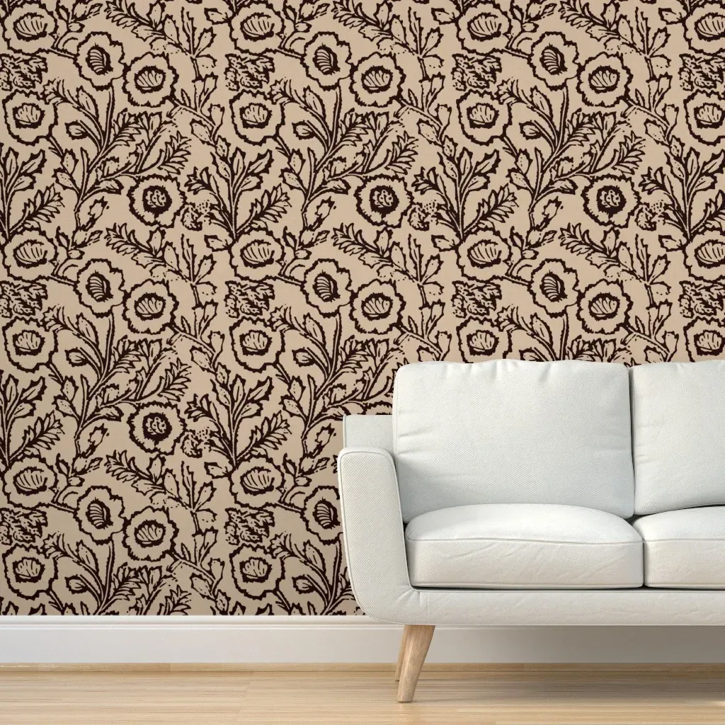 Kala Genevieve Peel and Stick Wallpaper - Dark Brown product