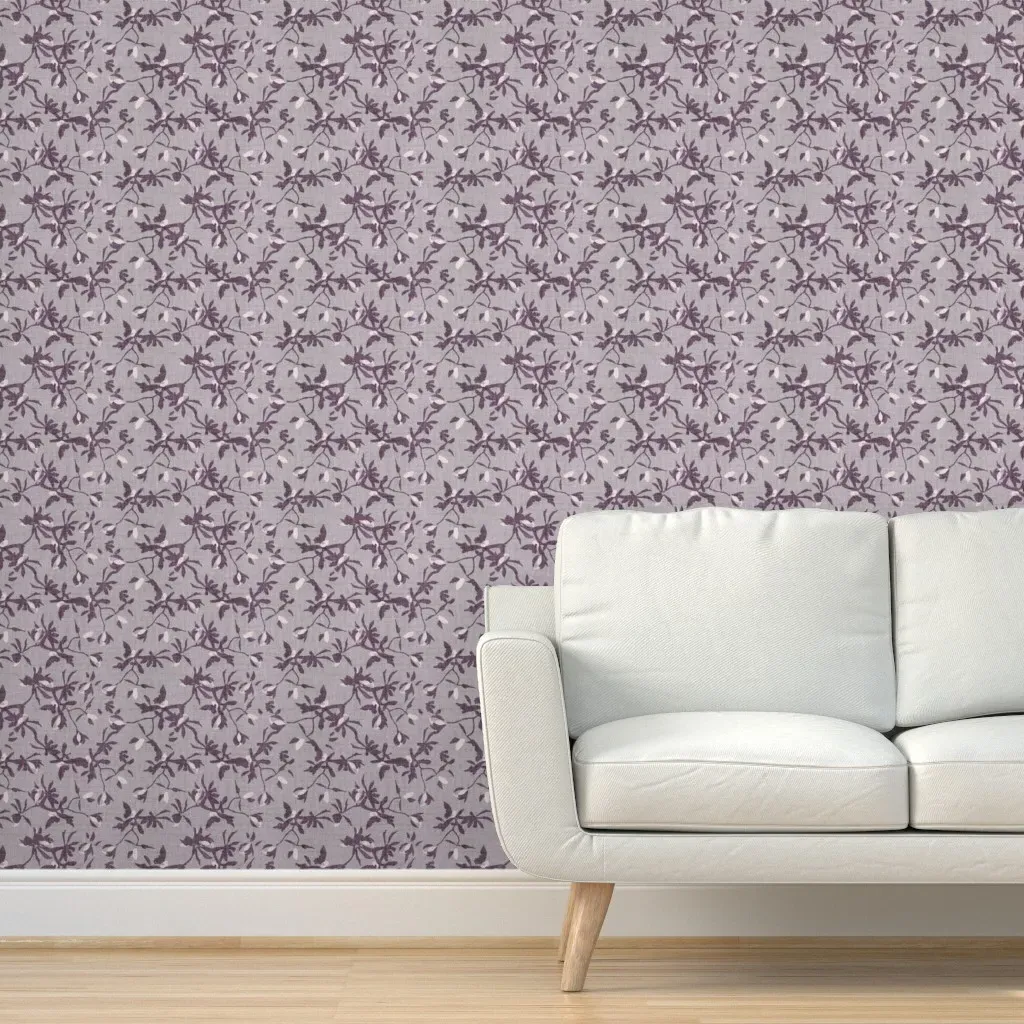 Kalami Blossom Peel and Stick Wallpaper - Eggplant product