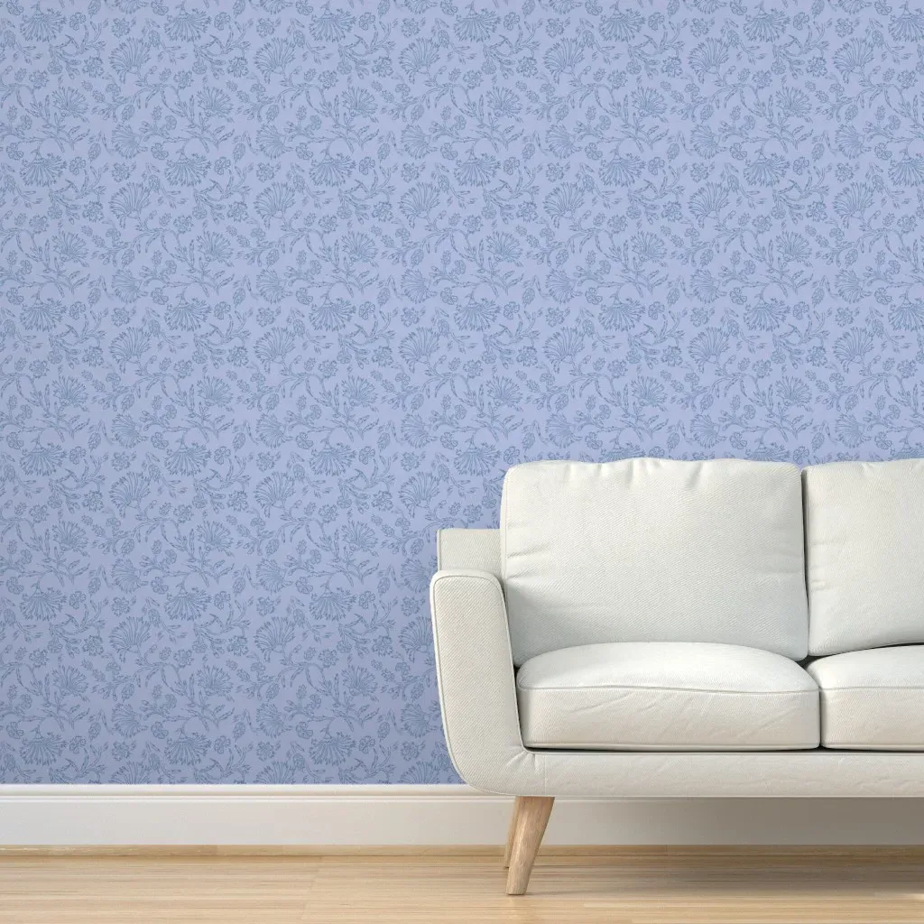 Kalami Lavender Peel and Stick Wallpaper - French Blue product