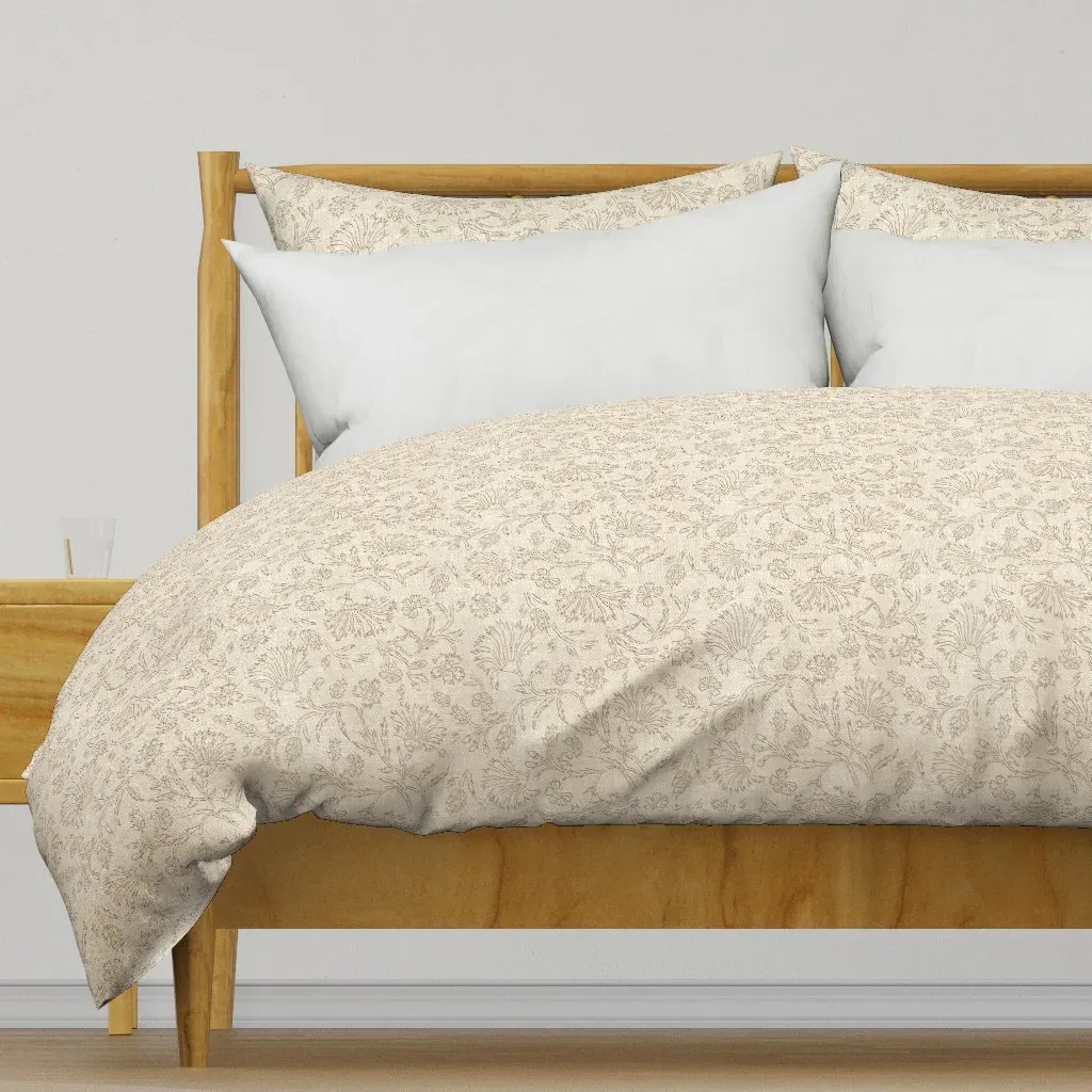 Kalami Linen Simple Duvet Cover - Beige product