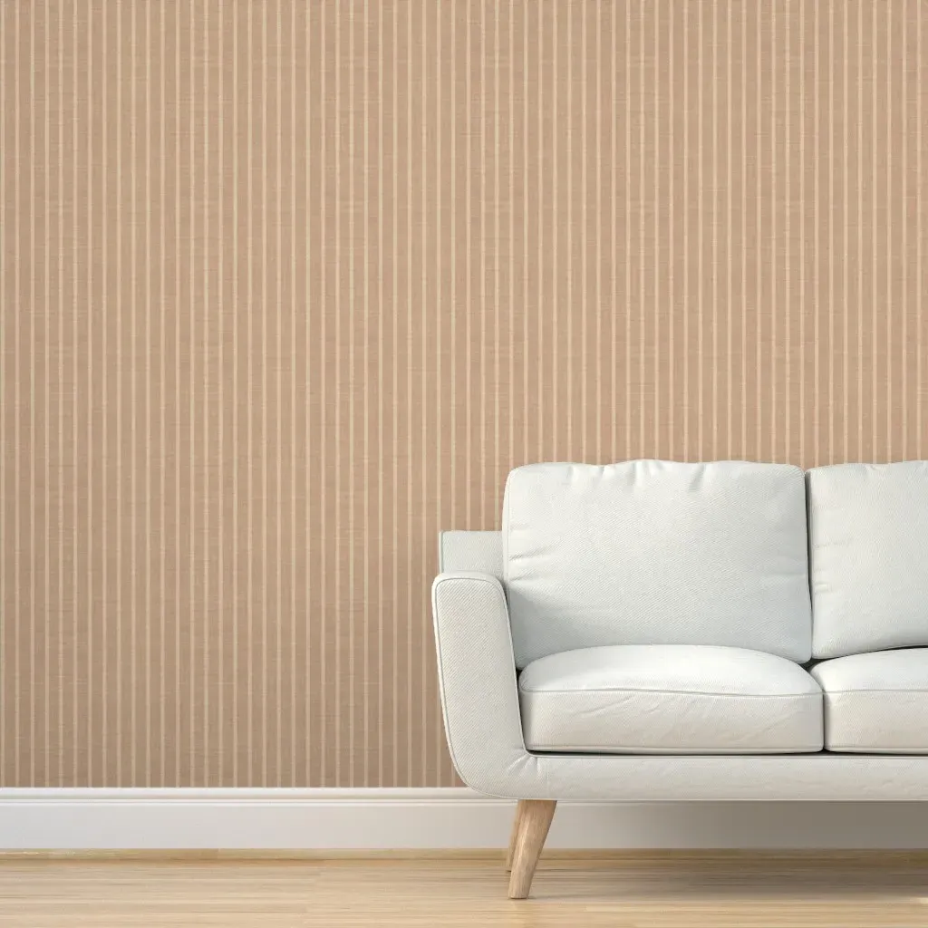 Kalami Mauve Stripe Peel and Stick Wallpaper - Beige product