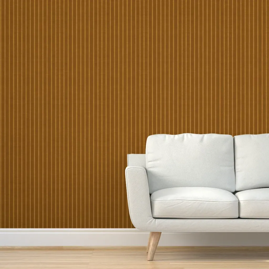 Kalami Stripe Peel and Stick Wallpaper - Mustard product