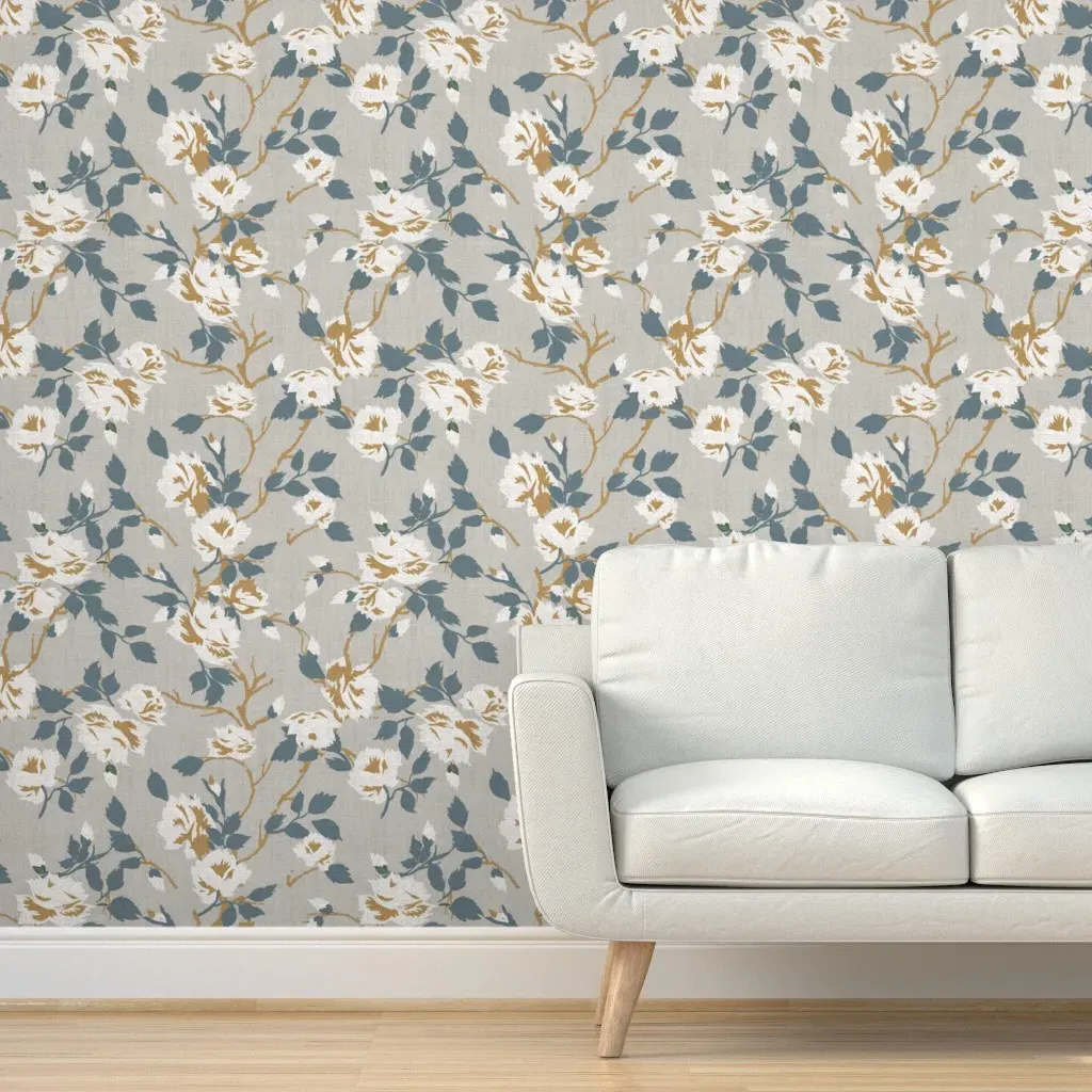 Kali Floral Peel and Stick Wallpaper - White product