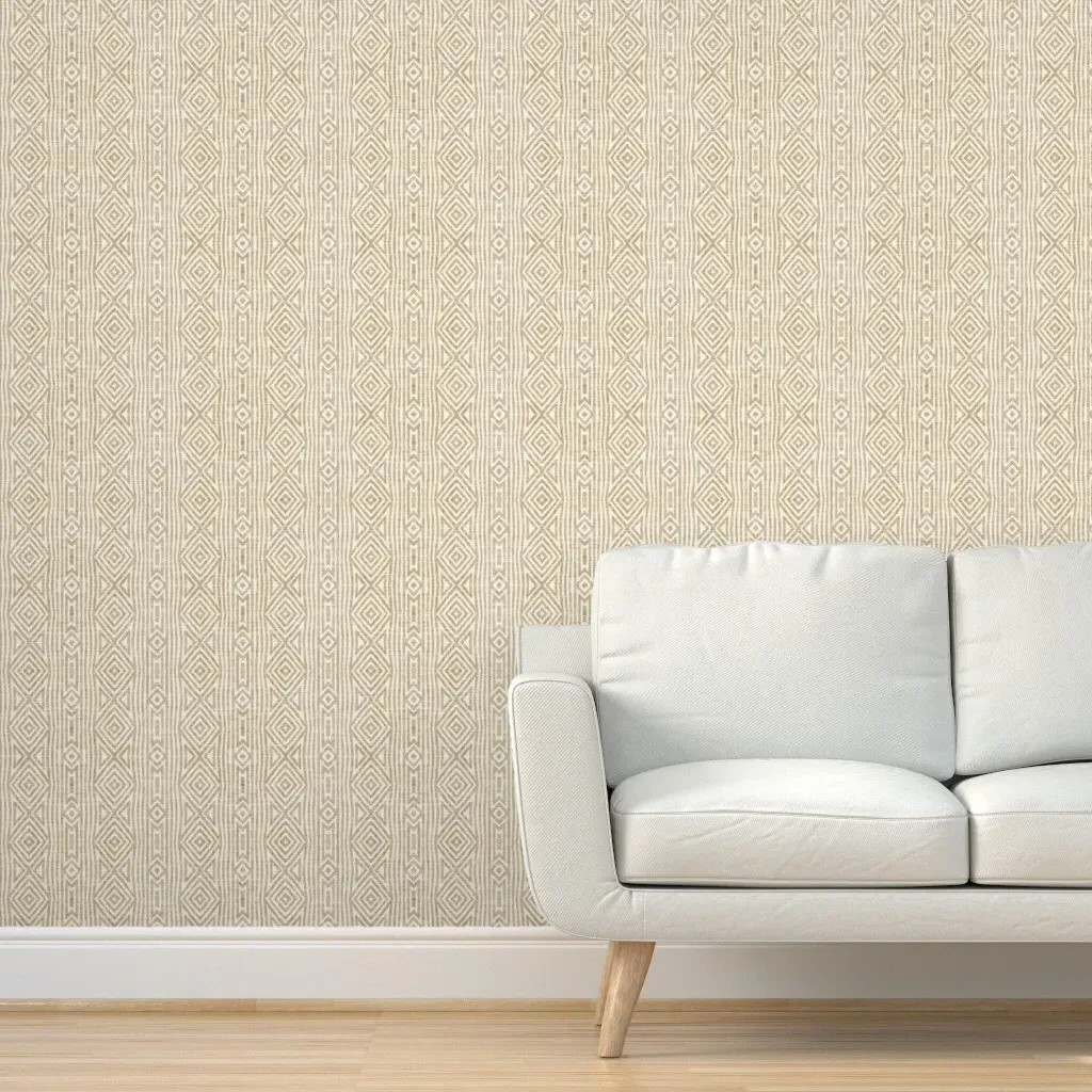 Kali Rustic Stripe Peel and Stick Wallpaper - Beige product