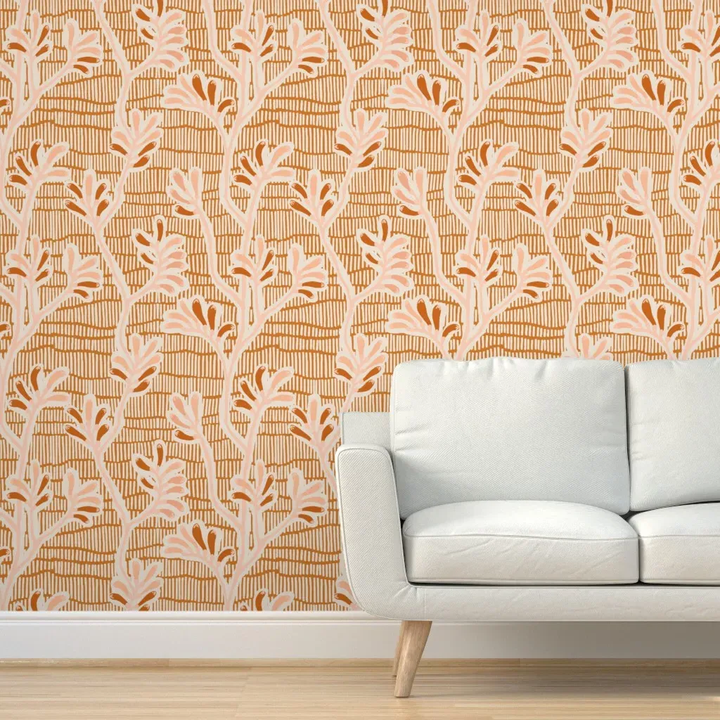 Kangaroo Paw Australian Native Peel and Stick Wallpaper - Beige product