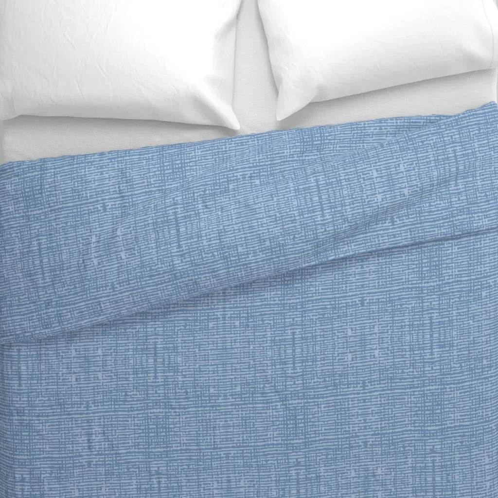 Kano Weave Slate Duvet Cover - Blue alternate view