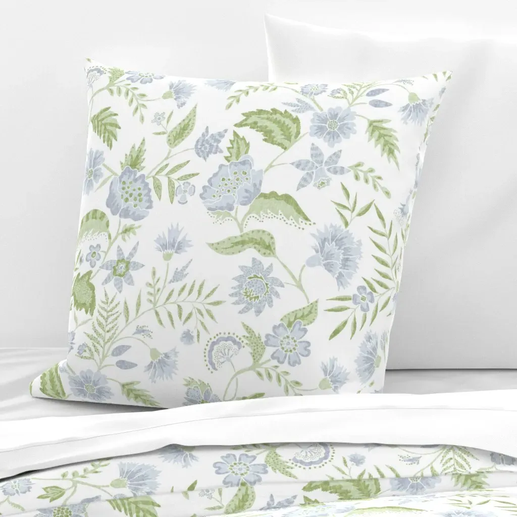 Kathy's Vine Euro Pillow Sham - Dusty Blue product