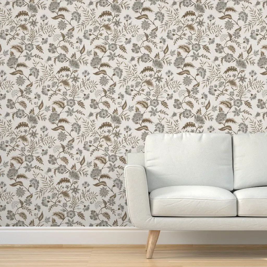 Kathy's Vine Peel and Stick Wallpaper - Charcoal, Brown product