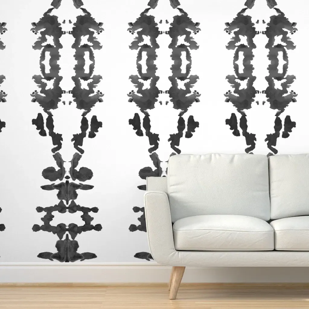 Kbh Blot Peel and Stick Wallpaper - Dark Gray product