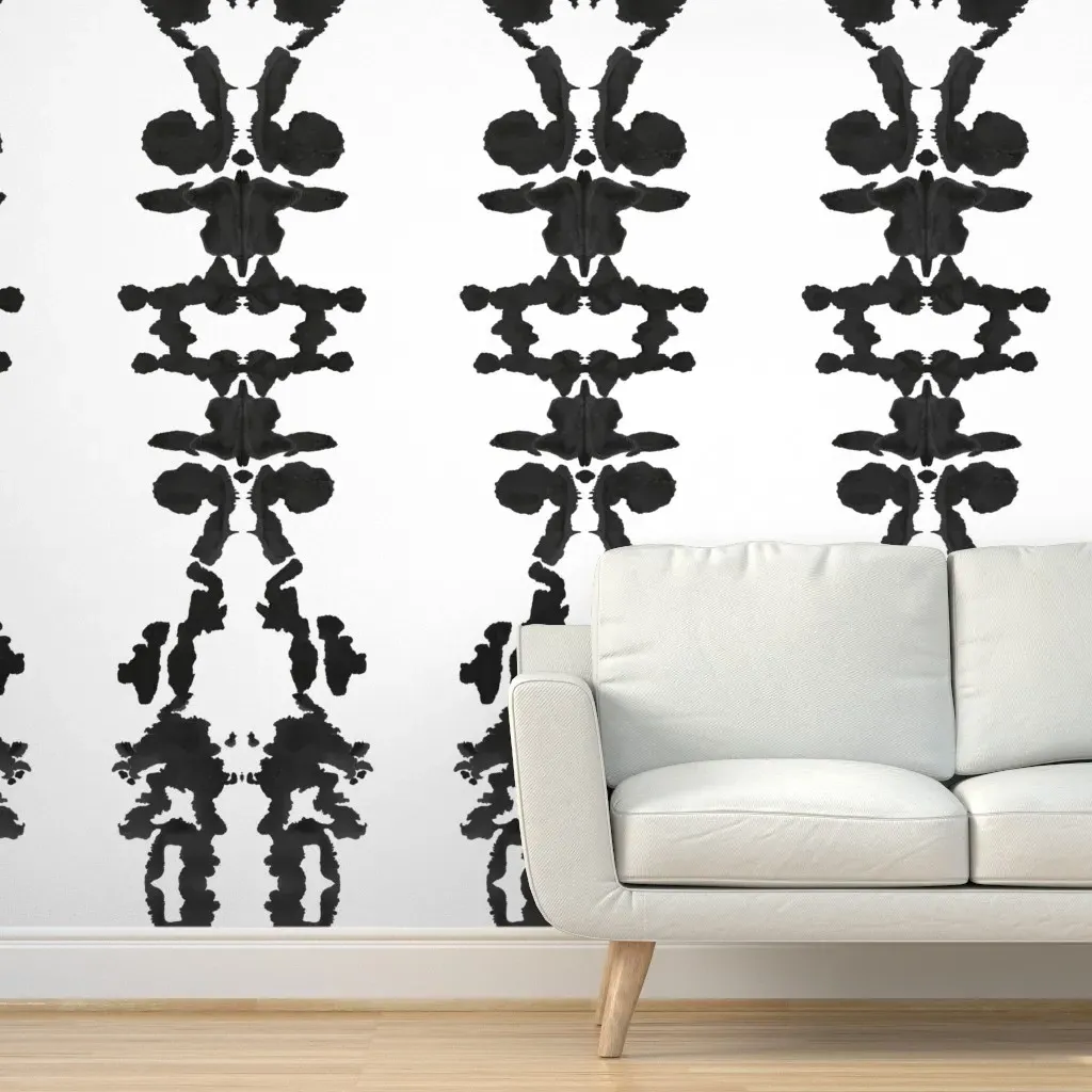 Kbh Darker Flipped Blot Peel and Stick Wallpaper - Black product