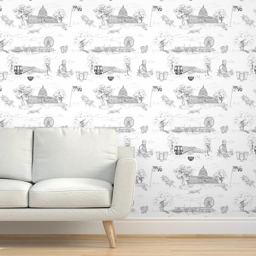 Keilyn's Toile Peel and Stick Wallpaper - Black product