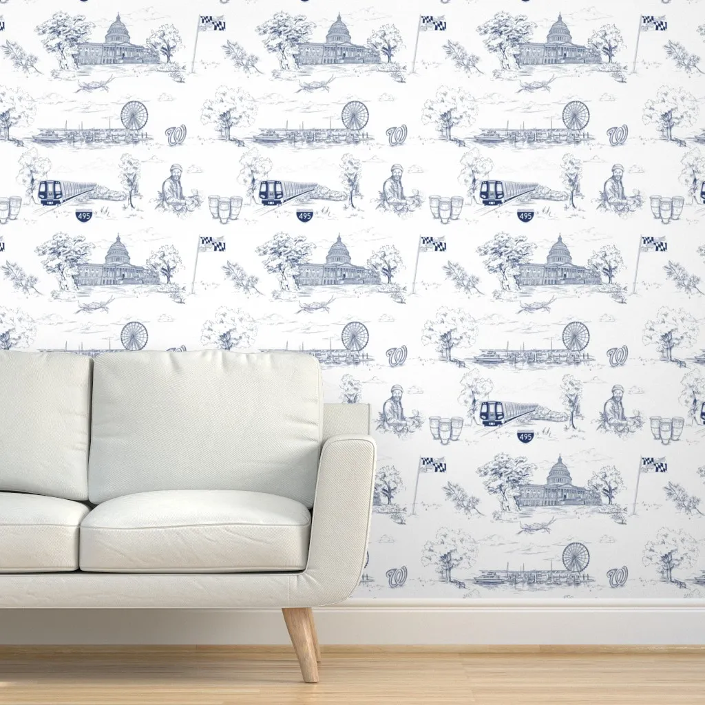 Keilyn's Toile Peel and Stick Wallpaper - Blue product
