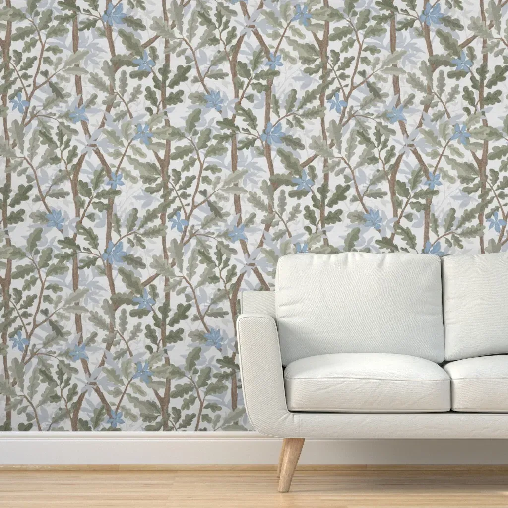 Kellie Woodlands 1 Peel and Stick Wallpaper - Light Gray product