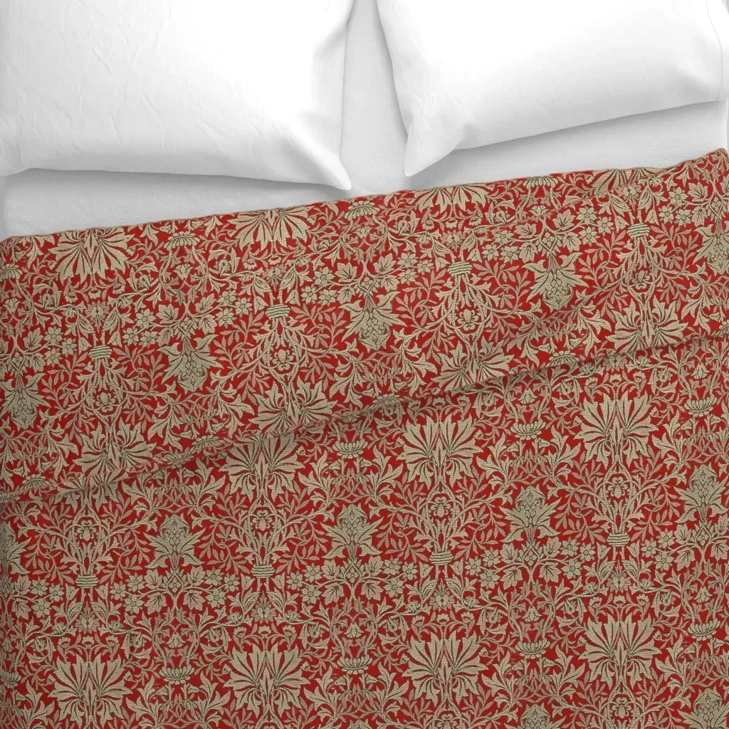 Kelmscott Garden Duvet Cover - Crimson Red alternate view