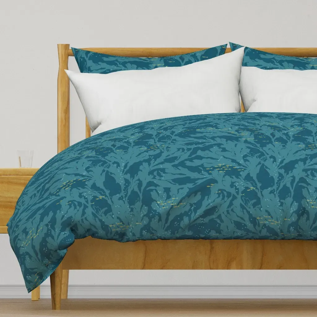 Kelp Aquatic Deep Duvet Cover - Teal product