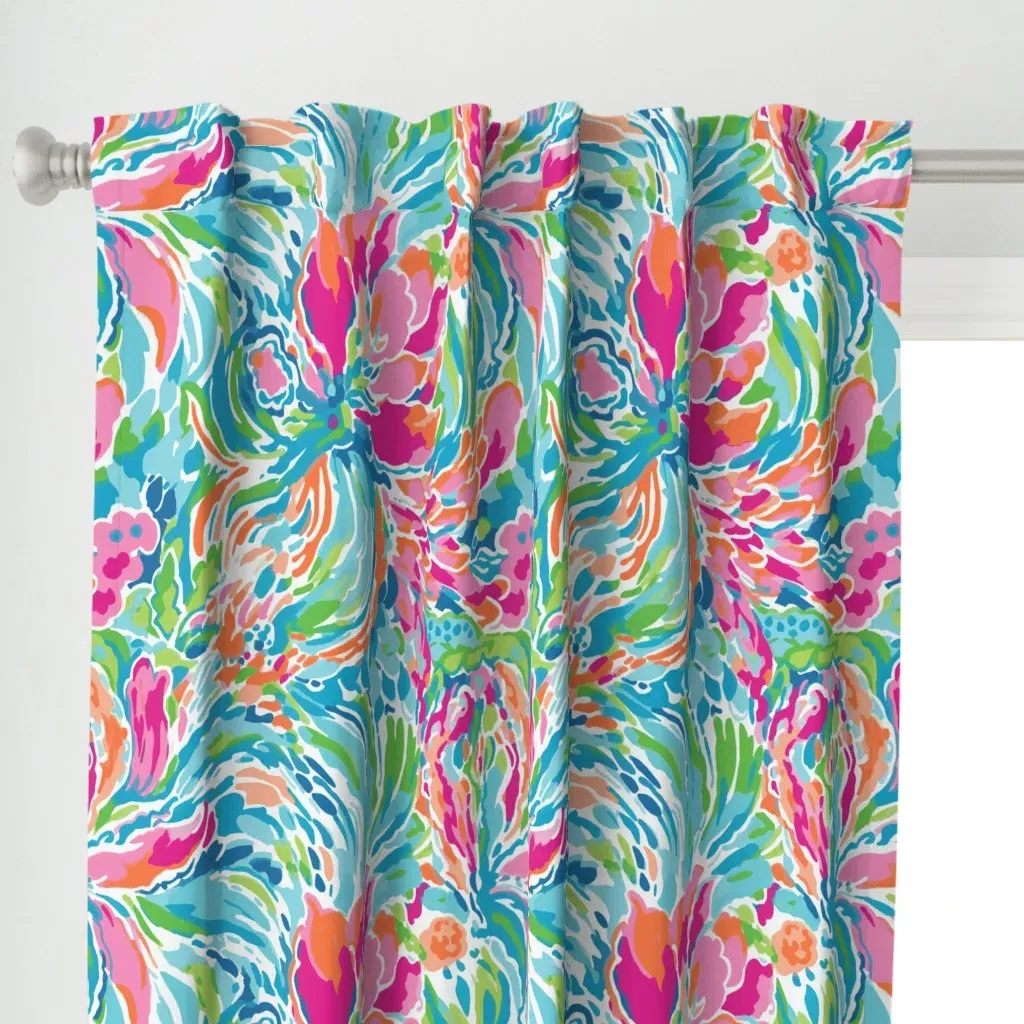 Kendall Floral Curtain Panel - Pink alternate view