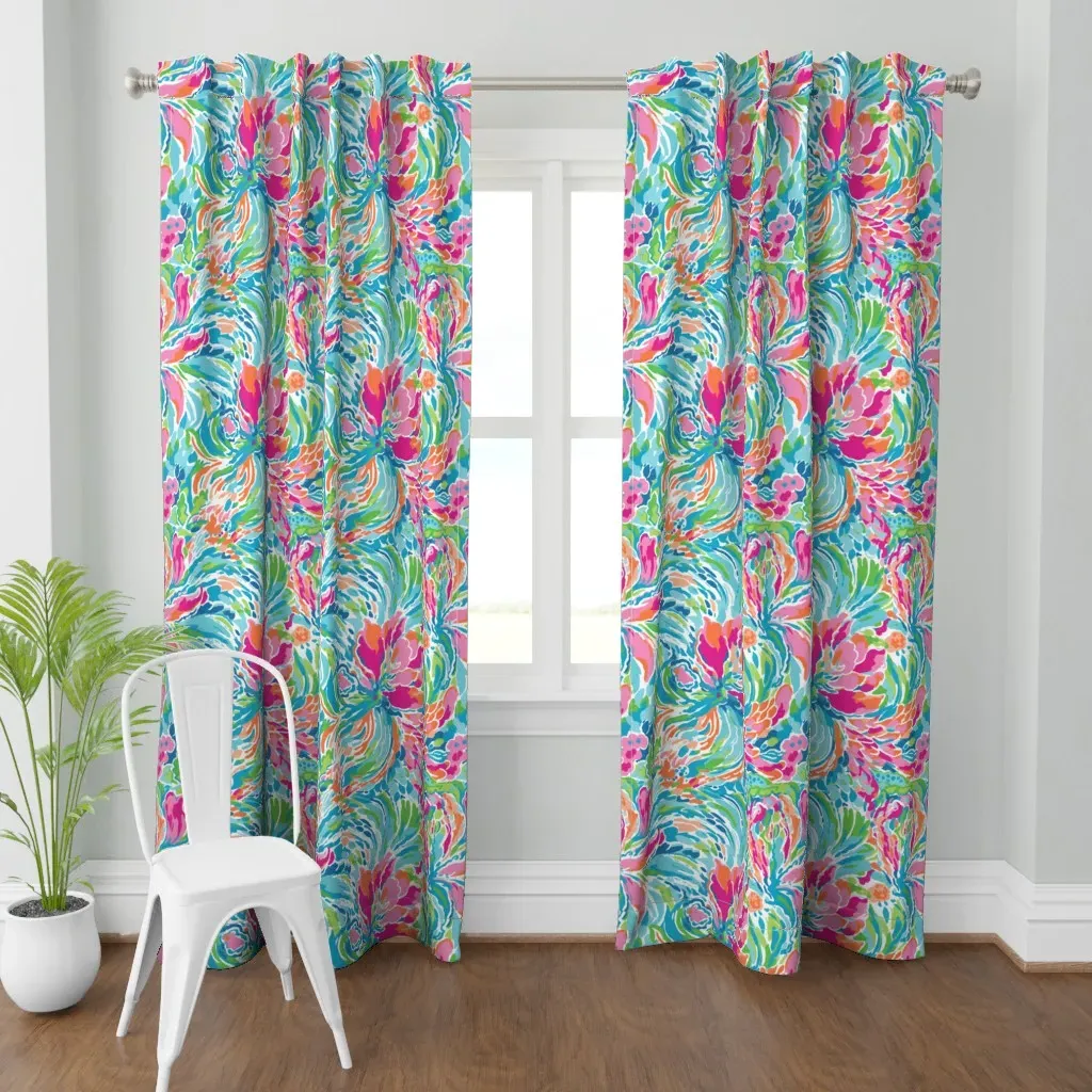 Kendall Floral Curtain Panel - Pink product