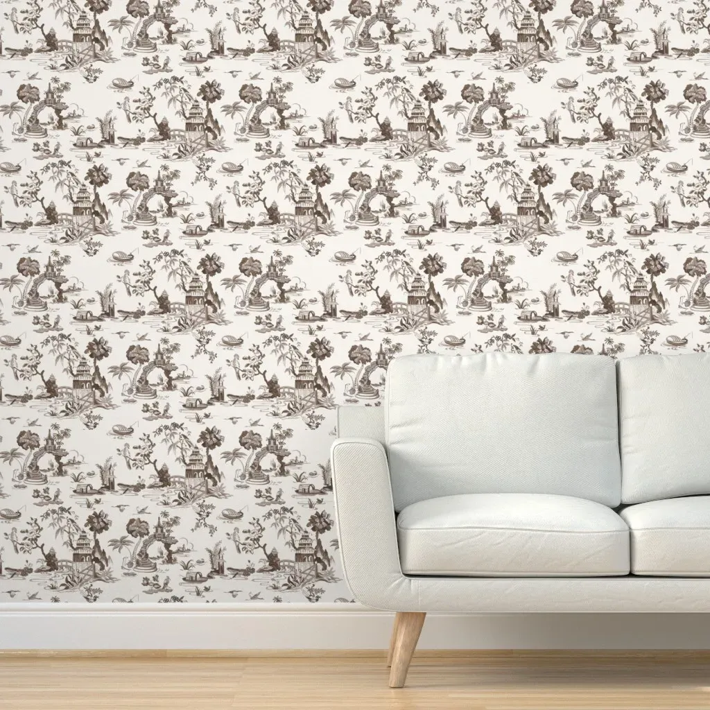 Kenyuan Toile Peel and Stick Wallpaper - Brown product