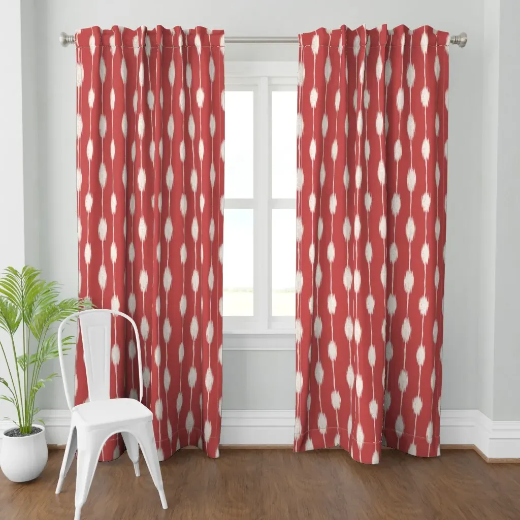 Keziah Ikat Curtain Panel - Red product