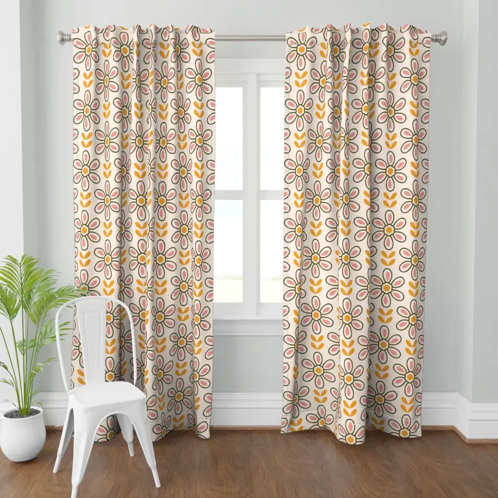 Kf 0121 A Large Vintage Curtain Panel - Pink product