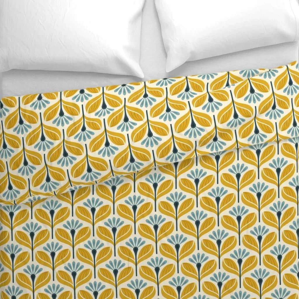 Kf 0274 D Small 6" Vintage Duvet Cover - Mustard Yellow alternate view