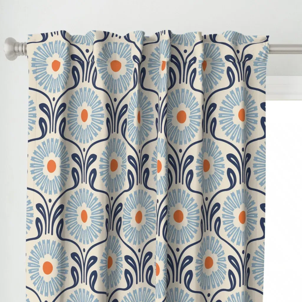 Kf 0303 C Large Curtain Panel - Dusty Blue alternate view